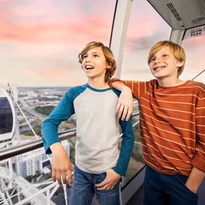 Brothers and Family on The Orlando Eye during sunset
